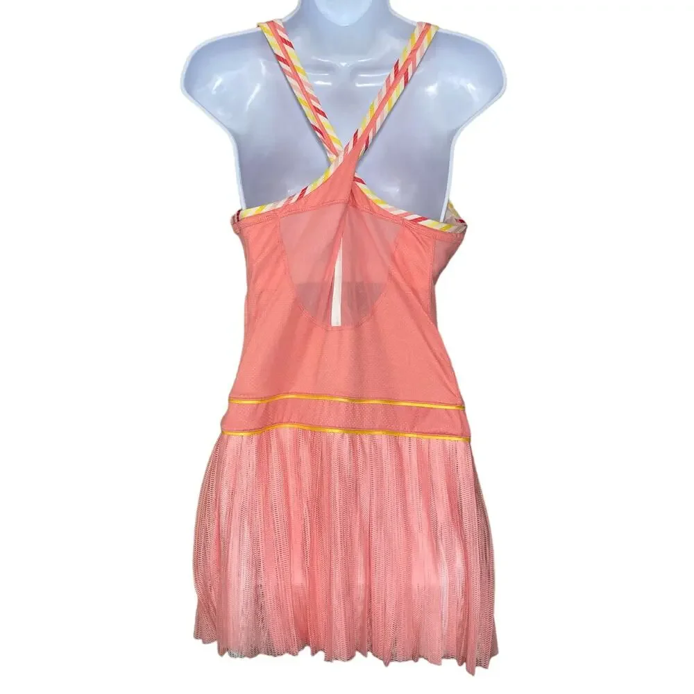Nike Maria Sharpova Pink Tennis Dress Ballerina Coral Sphere Size Medium NWT - Picture 3 of 16